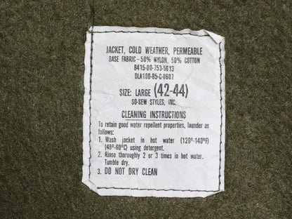 80s ★ 米軍実物 USN ネイビー A-2 デッキ ジャケット メンズ L / 85年製 ヴィンテージ NAVY ミリタリー 軍物 裏ボア ブルゾン ステンシル
