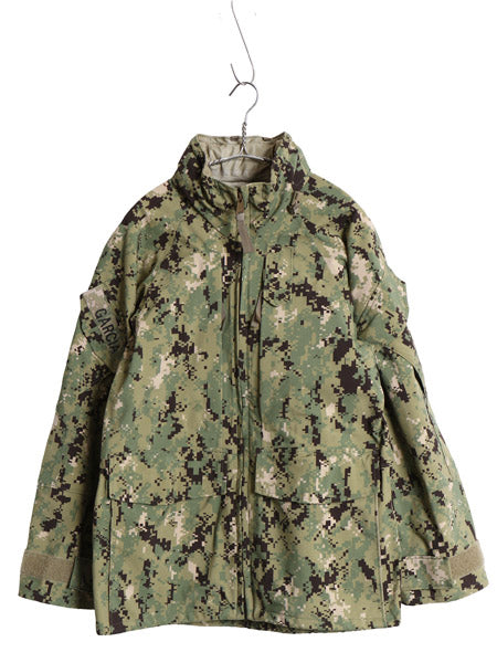 デッドストック 米軍実物 USN ネイビー ゴアテックス ジャケット X-SMALL X-SHORT 17年製 AOR2 ECWCS デジタル ウッドランドカモ 迷彩 軍物