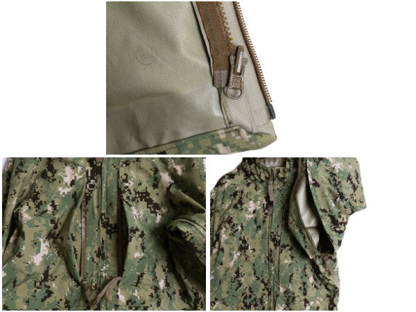 デッドストック 米軍実物 USN ネイビー ゴアテックス ジャケット X-SMALL X-SHORT 17年製 AOR2 ECWCS デジタル ウッドランドカモ 迷彩 軍物