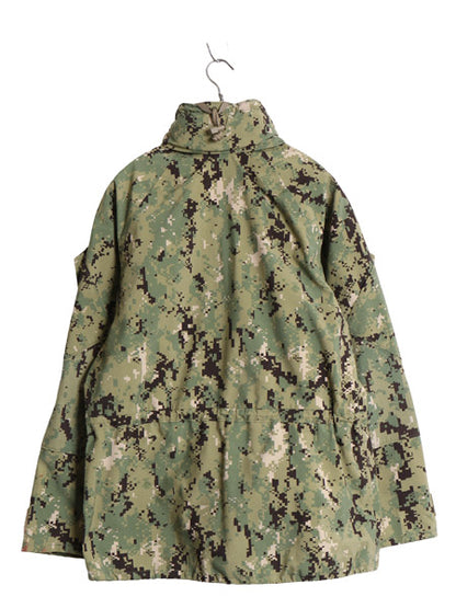 デッドストック 米軍実物 USN ネイビー ゴアテックス ジャケット X-SMALL X-SHORT 17年製 AOR2 ECWCS デジタル ウッドランドカモ 迷彩 軍物