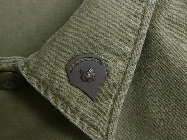 60s 米軍実物 US ARMY コットン サテン ユーティリティ シャツ XL ヴィンテージ 68年製 OG107 シャツ袖 2nd ミリタリー 軍物 大きいサイズ