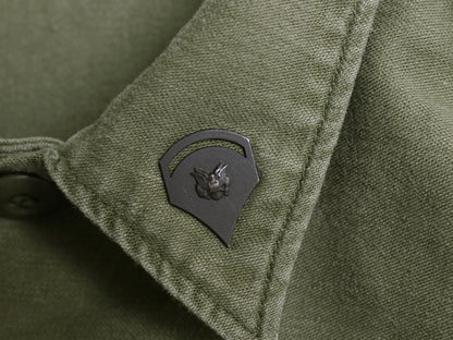 60s 米軍実物 US ARMY コットン サテン ユーティリティ シャツ XL ヴィンテージ 68年製 OG107 シャツ袖 2nd ミリタリー 軍物 大きいサイズ