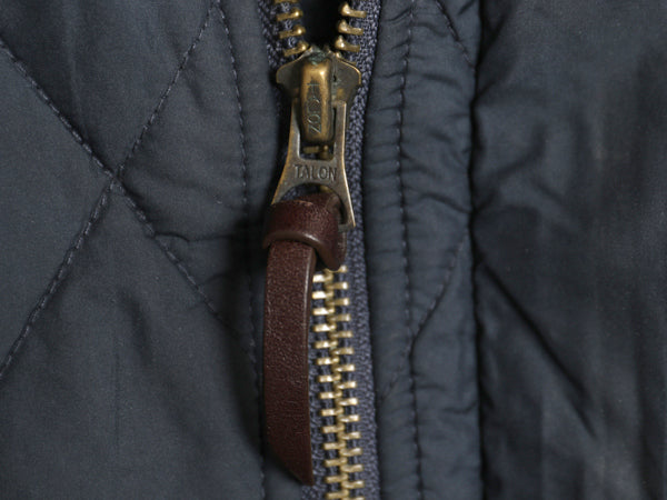 ポロ ラルフローレン 中綿 ナイロン キルティング ジャケット メンズ L / 古着 ジャンパー ブルゾン ハーフ コート ワンポイント ネイビー