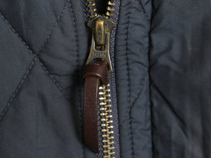 ポロ ラルフローレン 中綿 ナイロン キルティング ジャケット メンズ L / 古着 ジャンパー ブルゾン ハーフ コート ワンポイント ネイビー