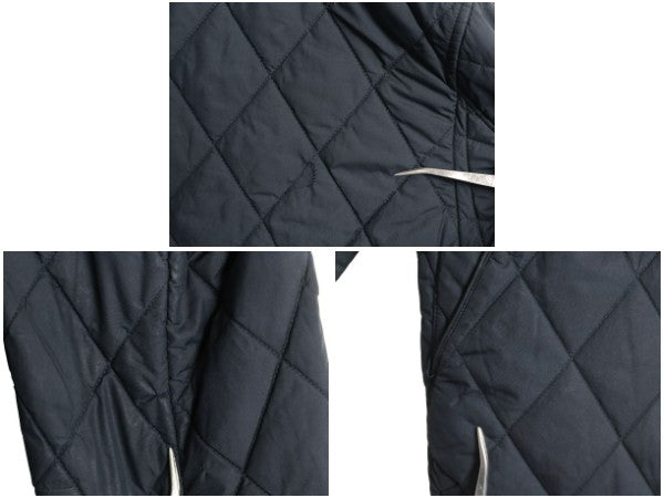 ポロ ラルフローレン 中綿 ナイロン キルティング ジャケット メンズ L / 古着 ジャンパー ブルゾン ハーフ コート ワンポイント ネイビー