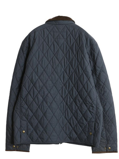 ポロ ラルフローレン 中綿 ナイロン キルティング ジャケット メンズ L / 古着 ジャンパー ブルゾン ハーフ コート ワンポイント ネイビー
