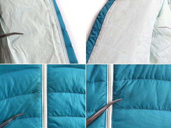ガールズ L 150cm 程■ 14年製 パタゴニア ダウン セーター 古着 Patagonia ジャケット フルジップ ジャンパー ブルゾン ハイネック ブルー