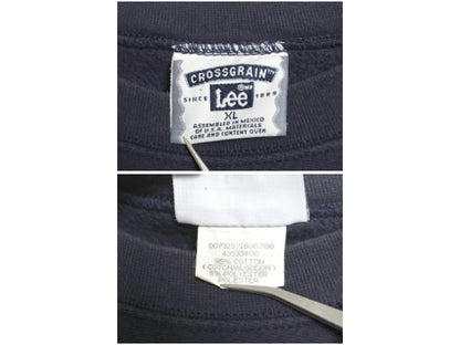 90s リー カレッジ プリント スウェット メンズ XL / オールド トレーナー 裏起毛  大きいサイズ ヘビーウェイト リバース タイプ シンプル