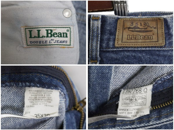 80s USA製 ★ エルエルビーン Lee 別注 デニム パンツ メンズ 35 30 / 古着 ヴィンテージ ダブルネーム 200 ジーパン ジーンズ ストレート