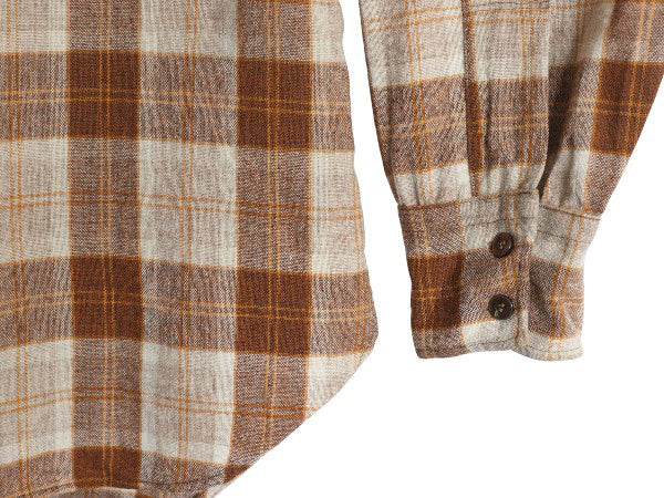 70s USA製 ペンドルトン チェック 長袖 ウール シャツ メンズ L / 古着 ヴィンテージ 長袖シャツ ポケット付き カジュアル 茶 マルチカラー