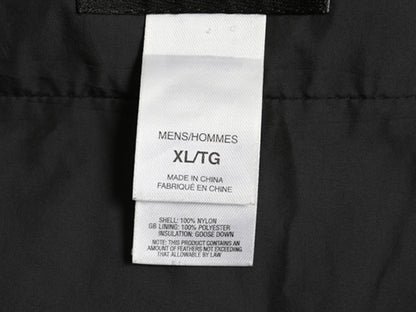 ノースフェイス ナイロン ダウン ベスト メンズ XL / アウトドア 550フィル フルジップ キルティング 重ね着 パッカブル 大きいサイズ 黒