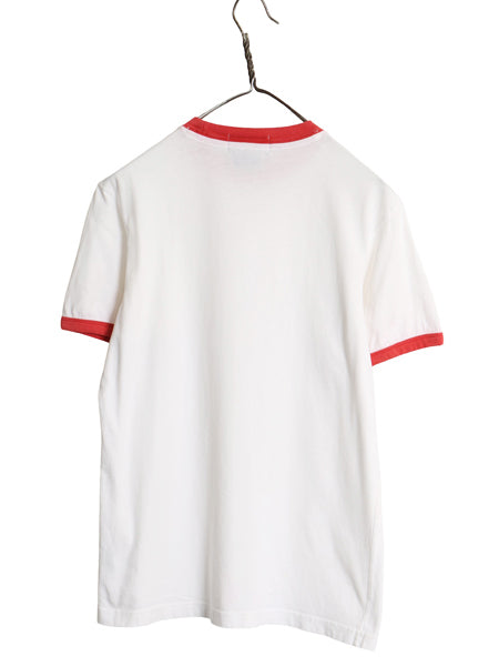 90s 初期タグ ダブルアールエル ラルフローレン 半袖 リンガー Tシャツ メンズ XS レディース S 程/ オールド ポロ 三ツ星 無地 カットソー