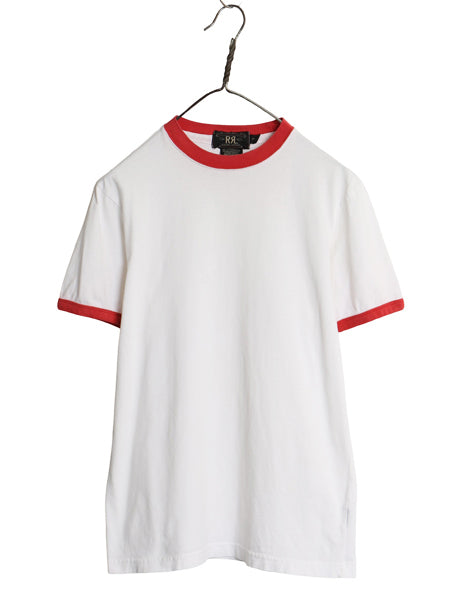 90s 初期タグ ダブルアールエル ラルフローレン 半袖 リンガー Tシャツ メンズ XS レディース S 程/ オールド ポロ 三ツ星 無地 カットソー