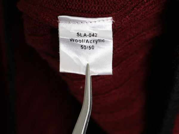 ラコステ ニット セーター メンズ S / 古着 ウール アクリル 長袖ニット クルーネック 針抜き リブ編み ワンポイント カットソー きれいめ