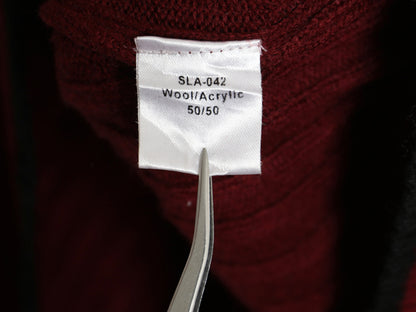 ラコステ ニット セーター メンズ S / 古着 ウール アクリル 長袖ニット クルーネック 針抜き リブ編み ワンポイント カットソー きれいめ