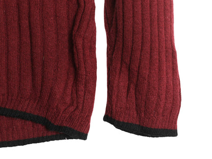 ラコステ ニット セーター メンズ S / 古着 ウール アクリル 長袖ニット クルーネック 針抜き リブ編み ワンポイント カットソー きれいめ