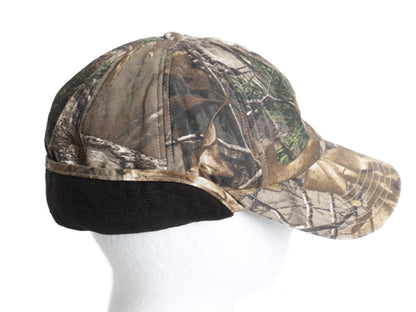 デッドストック US企画 カーハート 迷彩 イヤー フラップ キャップ メンズ  M L / 帽子 リアルツリー カモ ワーク コットン 中綿入り 防寒