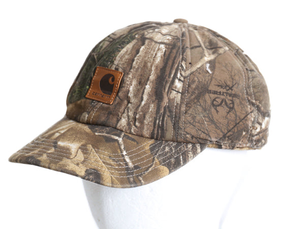 デッドストック US企画 カーハート 迷彩 イヤー フラップ キャップ メンズ  M L / 帽子 リアルツリー カモ ワーク コットン 中綿入り 防寒
