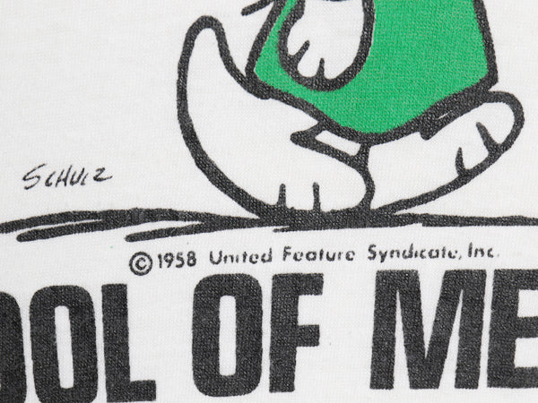 80s USA製 スヌーピー イエール カレッジ プリント リンガー Tシャツ メンズ レディース XL ヴィンテージ YALE キャラクター オフィシャル
