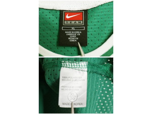 セルティックス メッシュ タンクトップ キッズ XL メンズ S 程/ NBA オフィシャル ナイキ スウッシュ ユニフォーム バスケ ゲームシャツ 緑