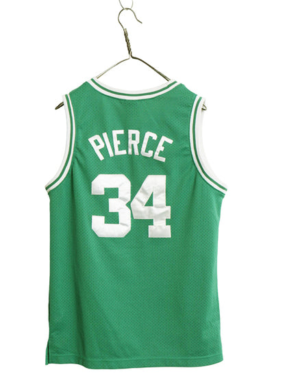 セルティックス メッシュ タンクトップ キッズ XL メンズ S 程/ NBA オフィシャル ナイキ スウッシュ ユニフォーム バスケ ゲームシャツ 緑