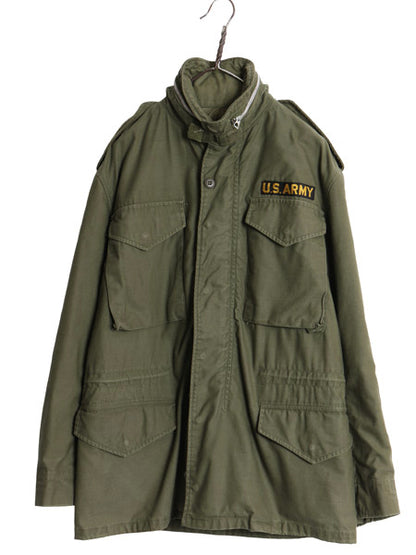 60s 米軍実物 US ARMY M-65 フィールド ジャケット MEDIUM REGULAR 程 古着 ヴィンテージ ミリタリー ジャンパー 軍物 2nd アルミ オリーブ