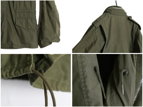 60s 米軍実物 US ARMY M-65 フィールド ジャケット MEDIUM REGULAR 程 古着 ヴィンテージ ミリタリー ジャンパー 軍物 2nd アルミ オリーブ