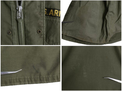 60s 米軍実物 US ARMY M-65 フィールド ジャケット MEDIUM REGULAR 程 古着 ヴィンテージ ミリタリー ジャンパー 軍物 2nd アルミ オリーブ
