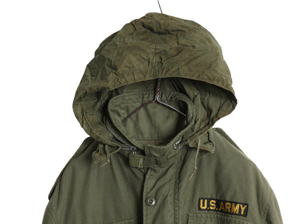 60s 米軍実物 US ARMY M-65 フィールド ジャケット MEDIUM REGULAR 程 古着 ヴィンテージ ミリタリー ジャンパー 軍物 2nd アルミ オリーブ