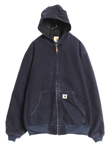 US企画 00s カーハート アクティブ ジャケット メンズ XL / 古着 オールド ダック パーカー メッシュ ライナー ワーク ブルゾン フルジップ