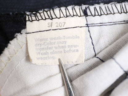  80s USA製 リーバイス 646 コーデュロイ フレア パンツ 実寸 34 27 程/ ヴィンテージ ブーツカット ベルボトム スリム 細畝 42 TALON 濃紺