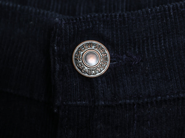  80s USA製 リーバイス 646 コーデュロイ フレア パンツ 実寸 34 27 程/ ヴィンテージ ブーツカット ベルボトム スリム 細畝 42 TALON 濃紺