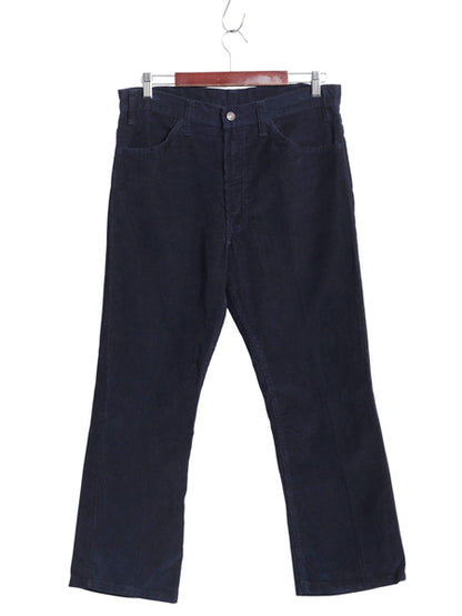  80s USA製 リーバイス 646 コーデュロイ フレア パンツ 実寸 34 27 程/ ヴィンテージ ブーツカット ベルボトム スリム 細畝 42 TALON 濃紺