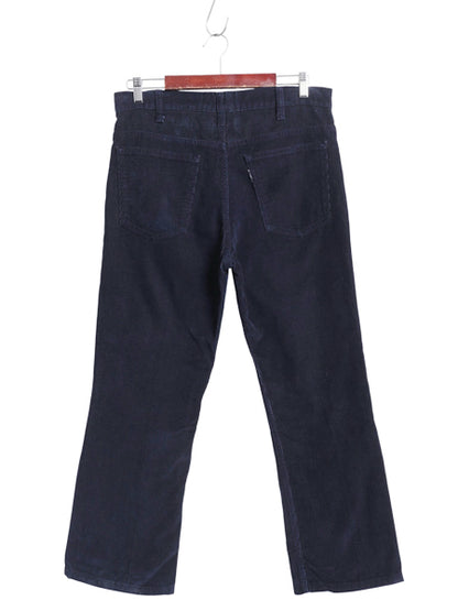  80s USA製 リーバイス 646 コーデュロイ フレア パンツ 実寸 34 27 程/ ヴィンテージ ブーツカット ベルボトム スリム 細畝 42 TALON 濃紺