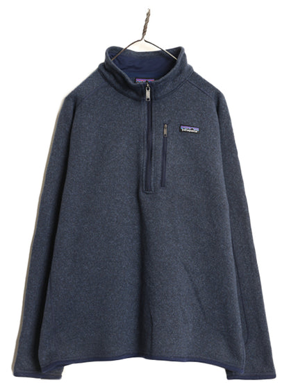 パタゴニア ベターセーター ハーフジップ メンズ XL 17年製 フリース セーター プルオーバー ジャケット 裏起毛 ブルゾン 大きいサイズ 紺