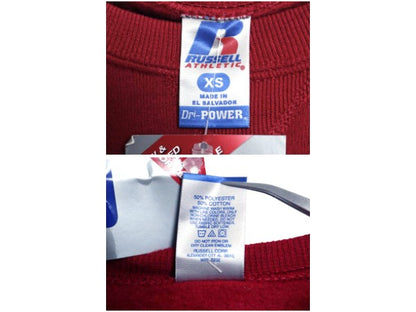 デッドストック 00s ラッセル 無地 スウェット メンズ レディース XS / オールド トレーナー 前V 裏起毛 ワンポイント トップス シンプル