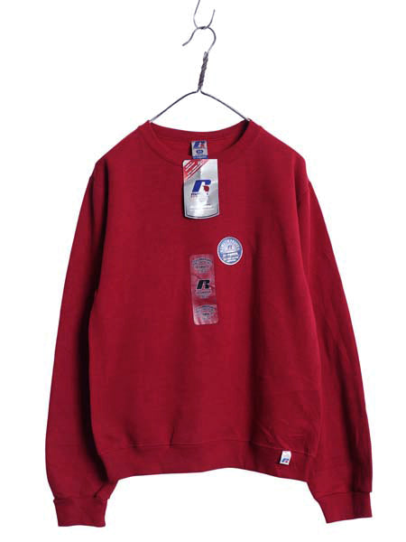 デッドストック 00s ラッセル 無地 スウェット メンズ レディース XS / オールド トレーナー 前V 裏起毛 ワンポイント トップス シンプル