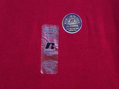 デッドストック 00s ラッセル 無地 スウェット メンズ レディース XS / オールド トレーナー 前V 裏起毛 ワンポイント トップス シンプル