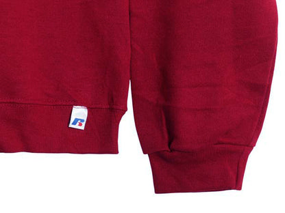 デッドストック 00s ラッセル 無地 スウェット メンズ レディース XS / オールド トレーナー 前V 裏起毛 ワンポイント トップス シンプル