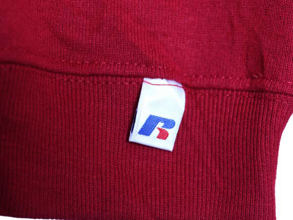 デッドストック 00s ラッセル 無地 スウェット メンズ レディース XS / オールド トレーナー 前V 裏起毛 ワンポイント トップス シンプル