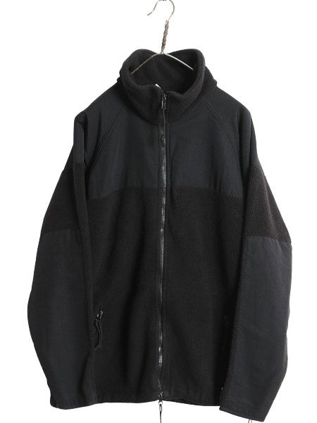 00s 米軍実物 ECWCS GEN2 フルジップ フリース ジャケット メンズ M 03年製 オールド ミリタリー アーミー ブルゾン 軍物 ポーラテック 黒