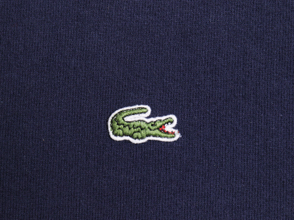 フランス 企画 ラコステ フルジップ スウェット フード パーカー メンズ XL トレーナー ビッグ ロゴ 刺繍 ヘビーウェイト 大きいサイズ 紺