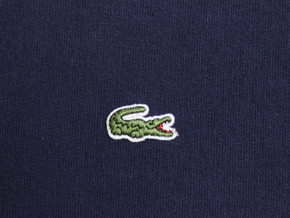 フランス 企画 ラコステ フルジップ スウェット フード パーカー メンズ XL トレーナー ビッグ ロゴ 刺繍 ヘビーウェイト 大きいサイズ 紺