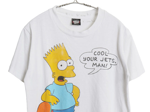 90s USA製 初期 シンプソンズ プリント 半袖 Tシャツ メンズ レディース S オールド オフィシャル キャラクター イラスト シングルステッチ