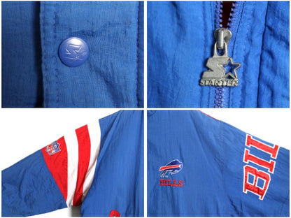 90s バッファロー ビルズ 中綿 ナイロン ジャケット メンズ L 古着 オールド NFL オフィシャル スターター スタジャン アメフト ジャンパー