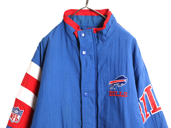 90s バッファロー ビルズ 中綿 ナイロン ジャケット メンズ L 古着 オールド NFL オフィシャル スターター スタジャン アメフト ジャンパー
