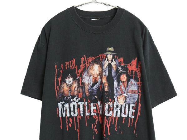 00s モトリークルー 両面 ツアー プリント Tシャツ メンズ XL 程 オールド オフィシャル イラスト バンド ロック ゆったり 黒 大きいサイズ