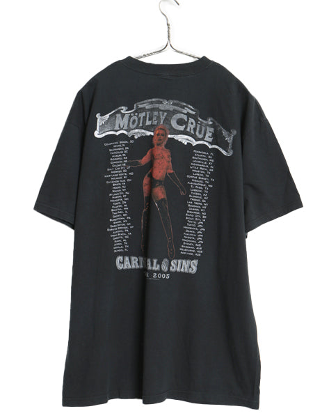 00s モトリークルー 両面 ツアー プリント Tシャツ メンズ XL 程 オールド オフィシャル イラスト バンド ロック ゆったり 黒 大きいサイズ