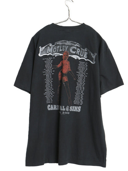 00s モトリークルー 両面 ツアー プリント Tシャツ メンズ XL 程 オールド オフィシャル イラスト バンド ロック ゆったり 黒 大きいサイズ