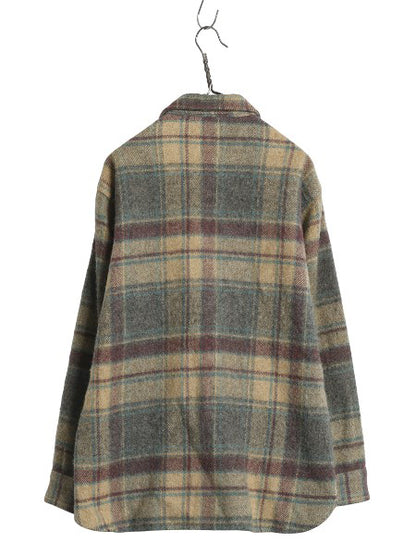 70s USA製 ウールリッチ CPO ウール シャツ メンズ M / ヴィンテージ 白タグ チェック ヘビーウェイト ジャケット 長袖シャツ マルチカラー